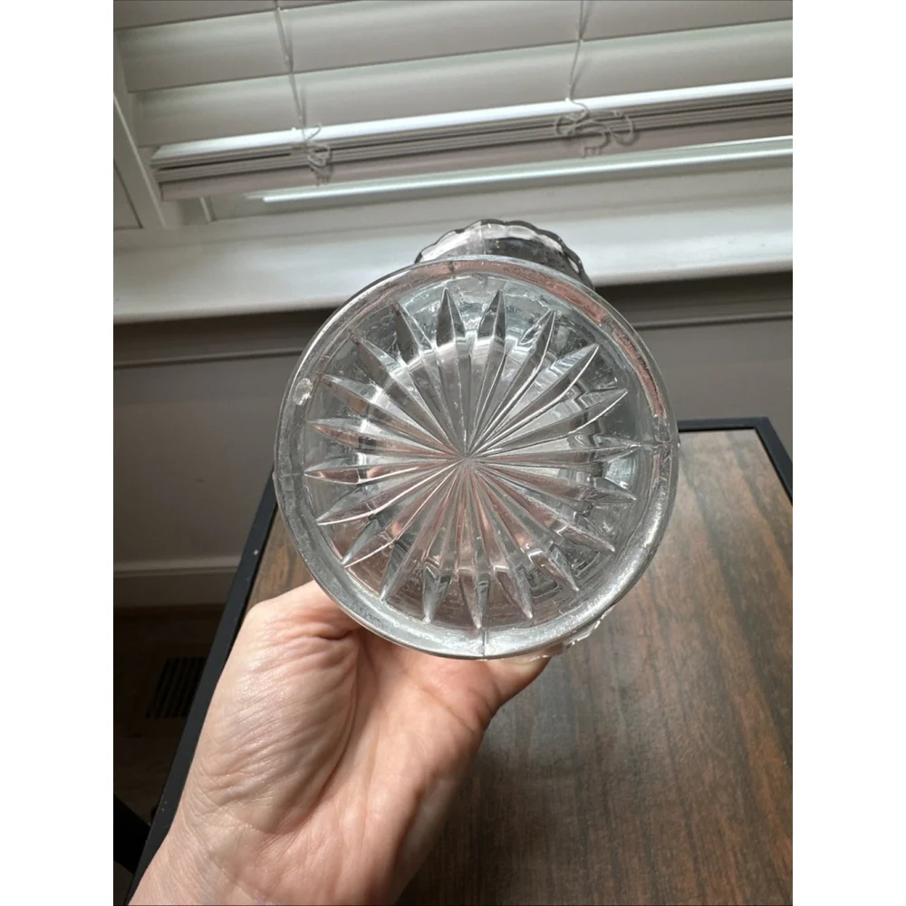 Vintage Fostoria Clear Crystal Glass Basket Large
